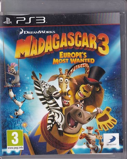 Madagascar 3 Europes Most Wanted PS3 (B Grade) (Genbrug) 1